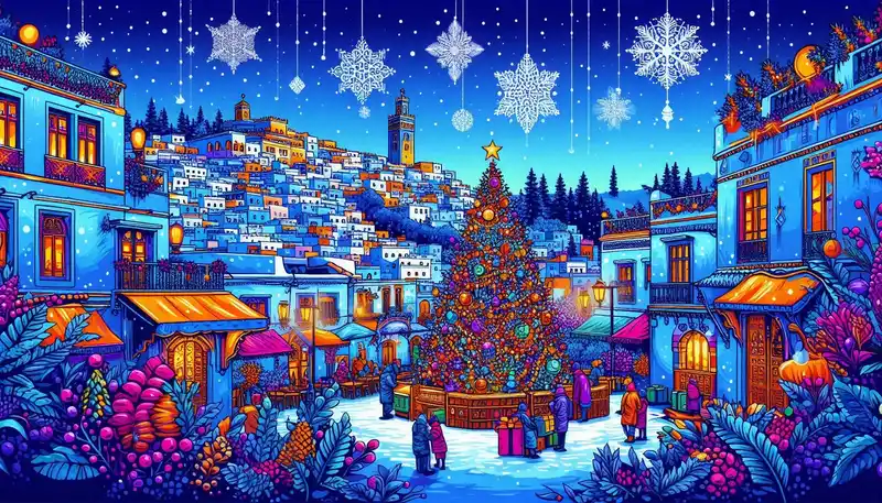 Noël à Chefchaouen, Maroc